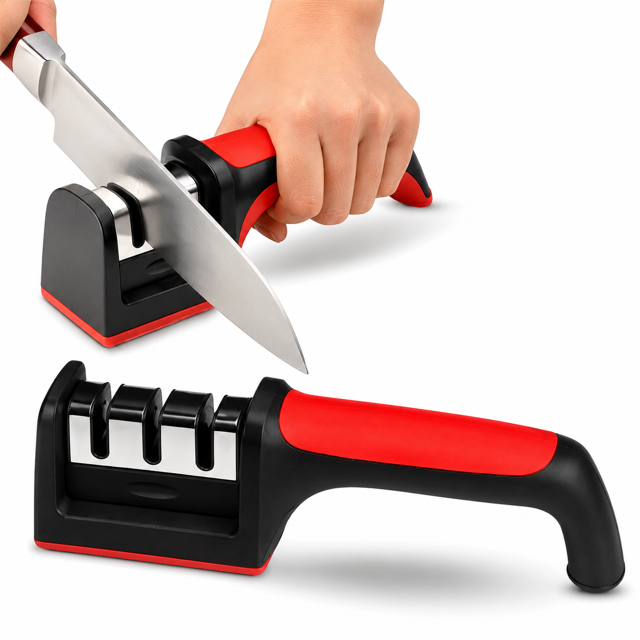 3-Stage Knife Sharpener | Professional Kitchen Knife Sharpening Tool